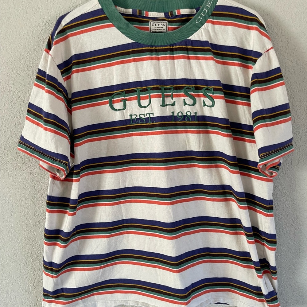 Vintage Guess Multicolor Striped Tee